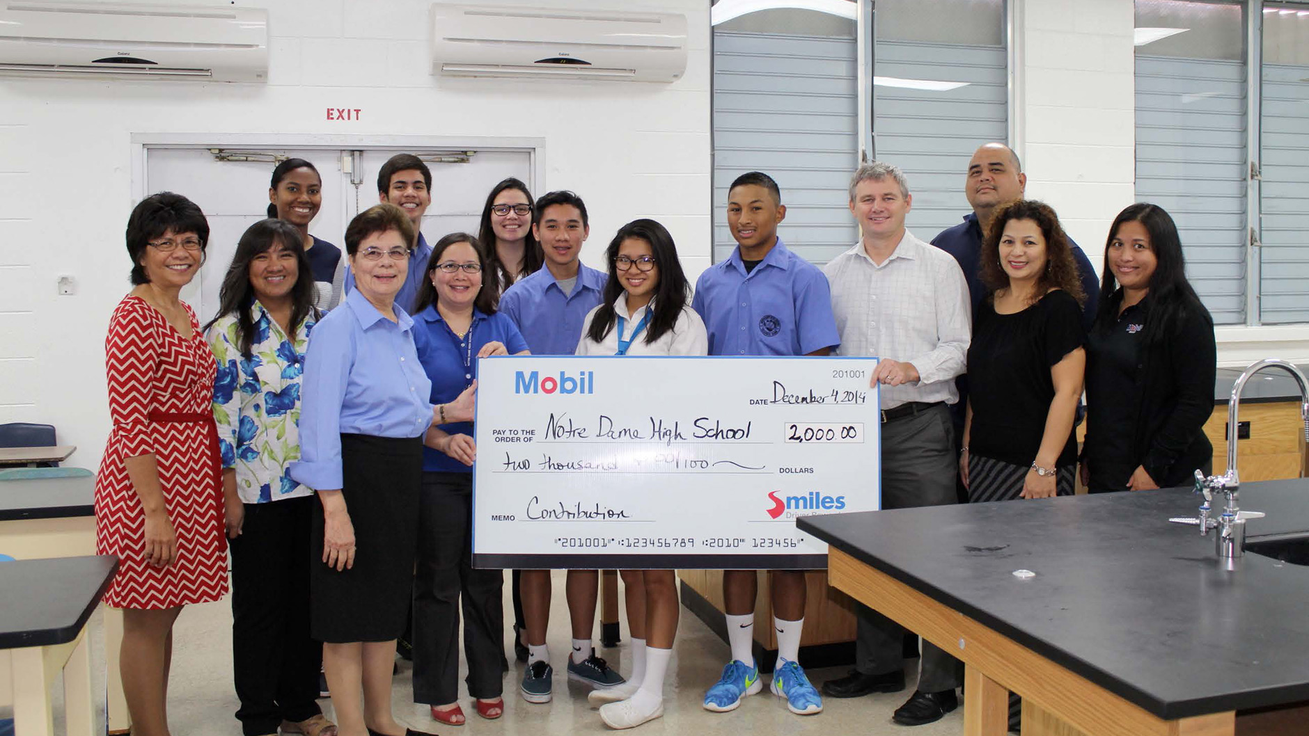 Mobil Guam school donation