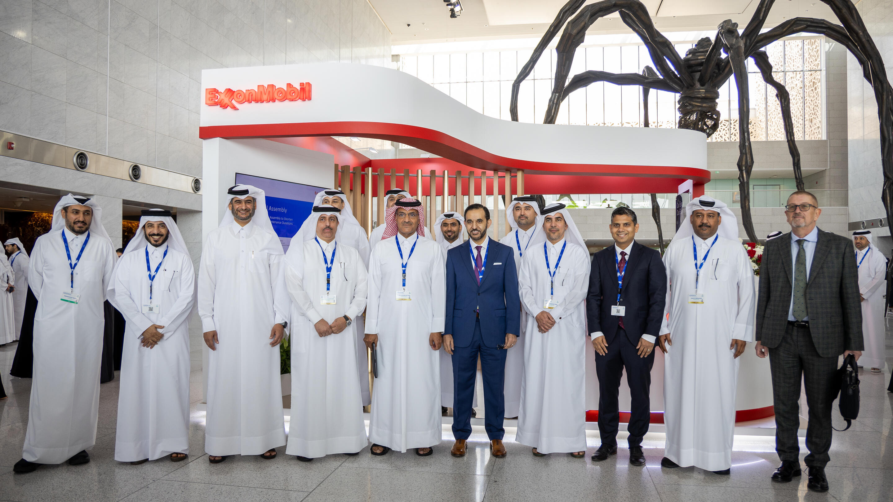 QatarEnergy LNG CEO Sheikh Khalid bin Khalifa Al-Thani, ExxonMobil Qatar President and General Manager Taher Hamid, along with senior representatives visiting our booth at the 19th QatarEnergy LNG Engineering Conference