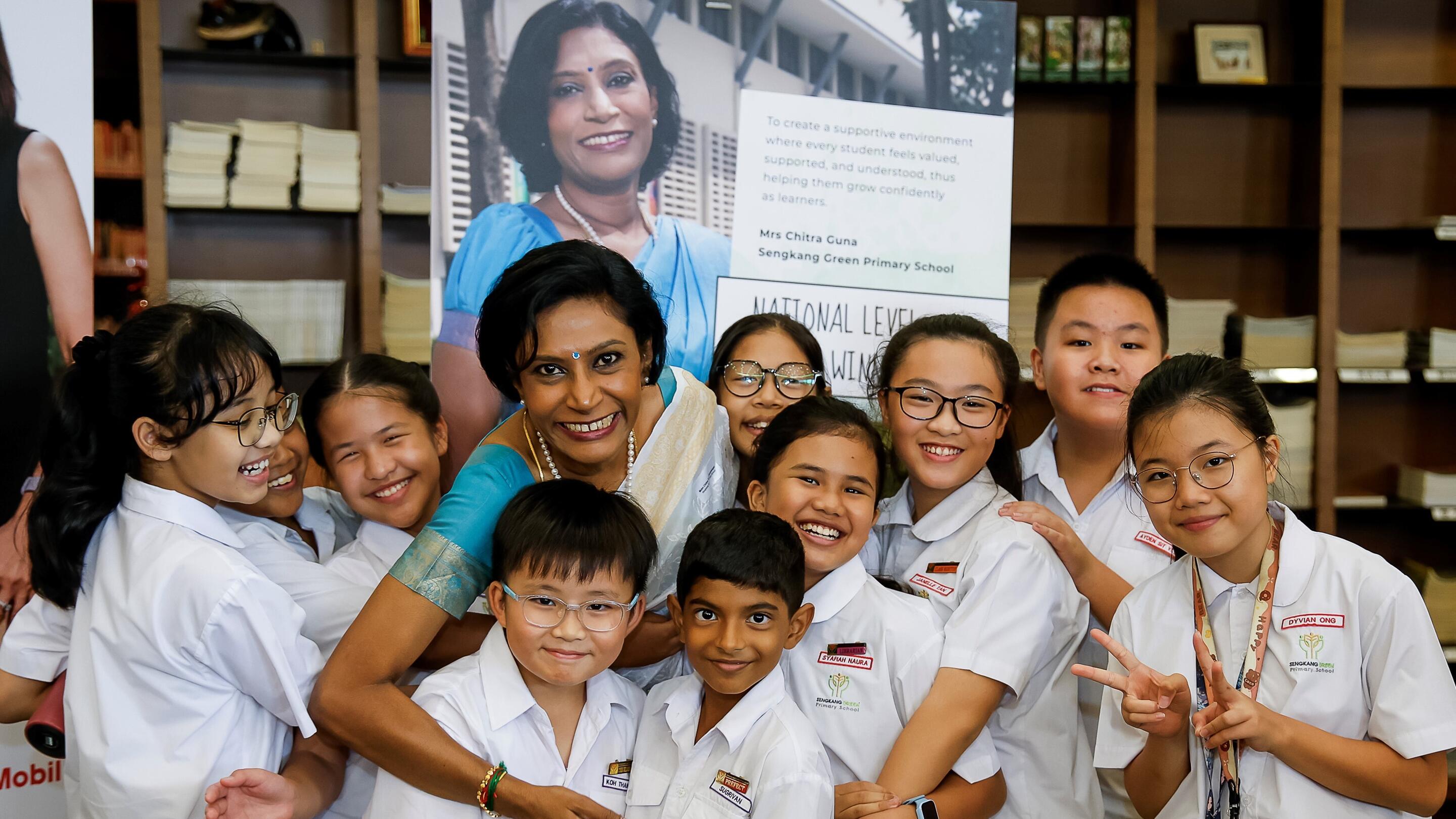 2024 Caring Teachers award ceremony - teacher and students