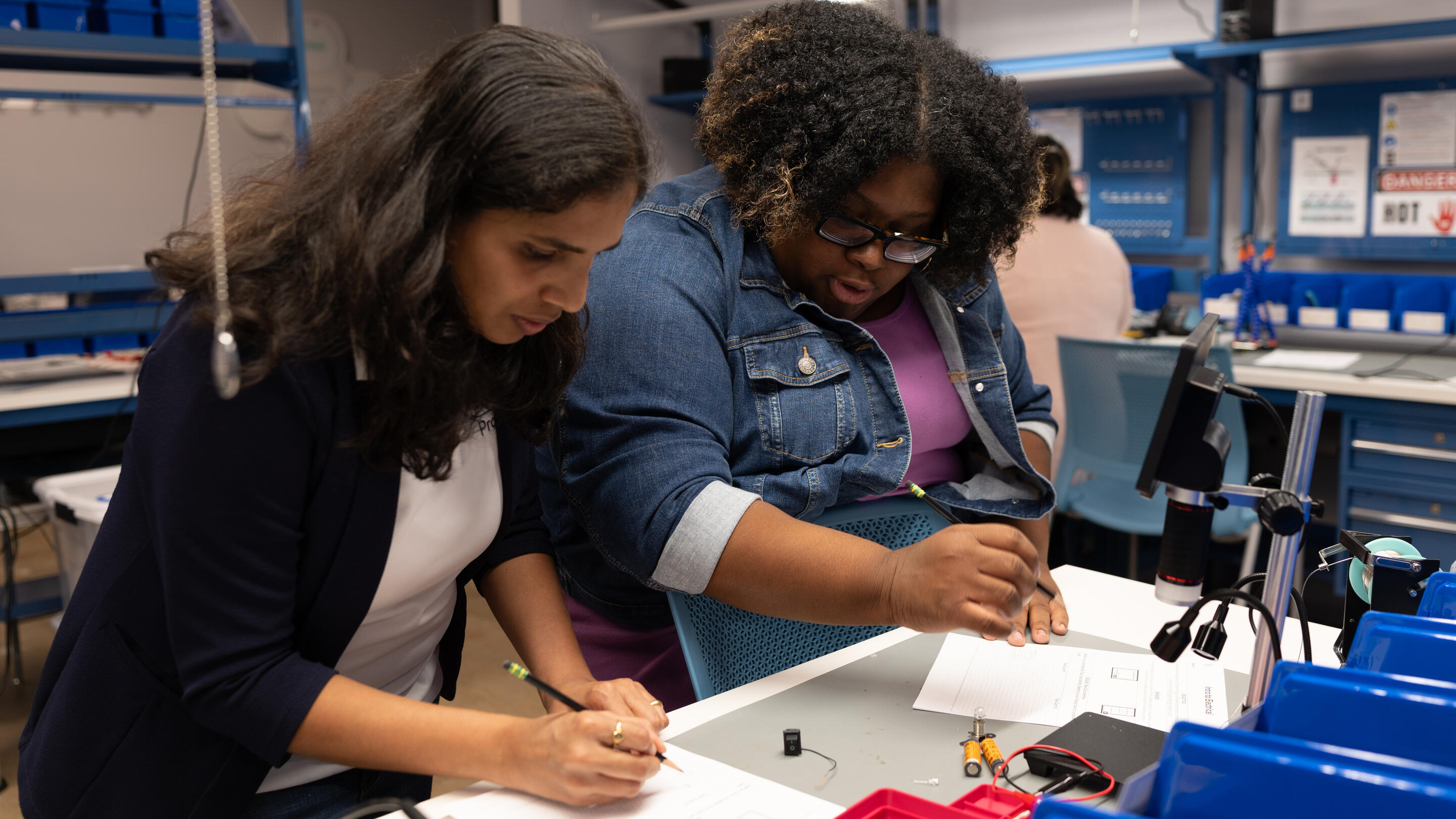 Teachers Priyanka and Taylor, participants in the UH STELLAR program, took part in an October professional development workshop at the Houston TETC