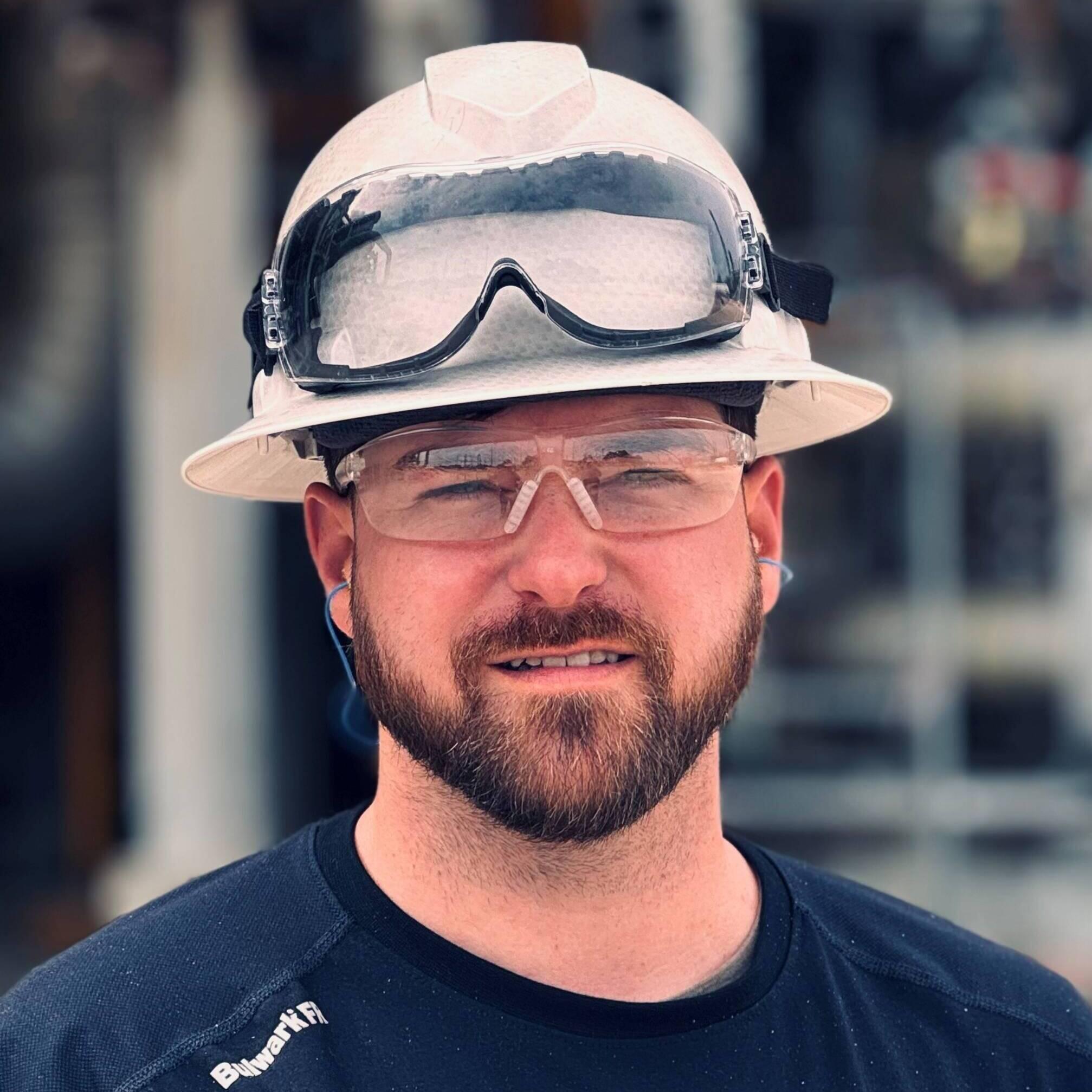 Jonathan working at the Baytown facility
