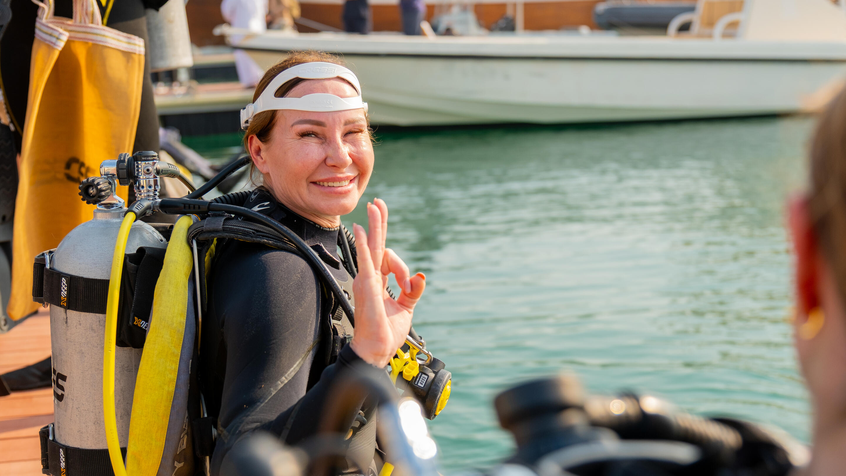 Full of energy and enthusiasm, the diver was ready to dive in and play a key role in the seabed cleanup initiative.