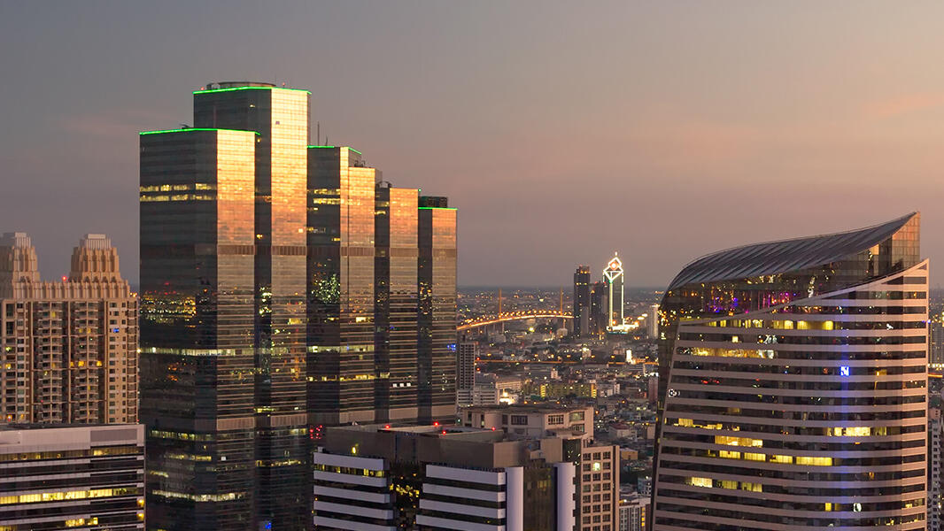 city skyline in Thailand
