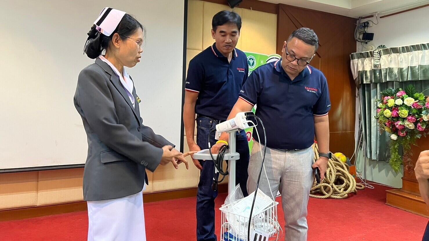 new Namphong Hospital equipment funded through ExxonMobil Thailand