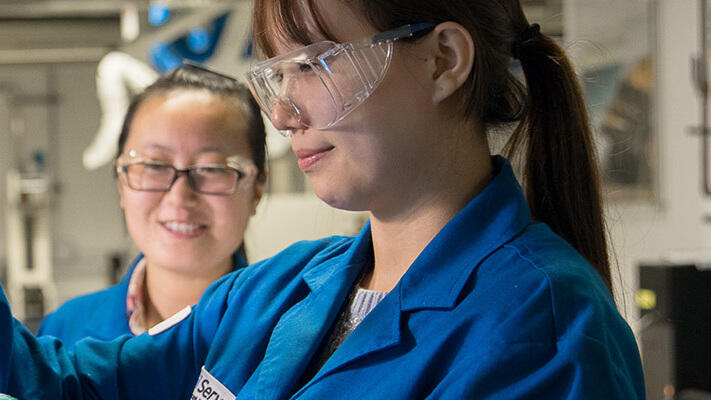 Laboratory personnel collaborating on research methodologies