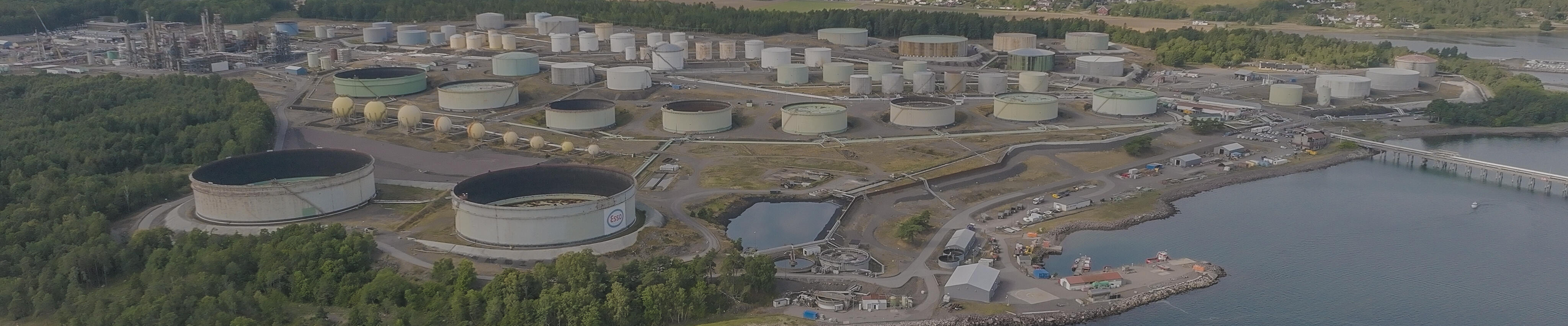 aerial view of Norway's Slagen Refinery