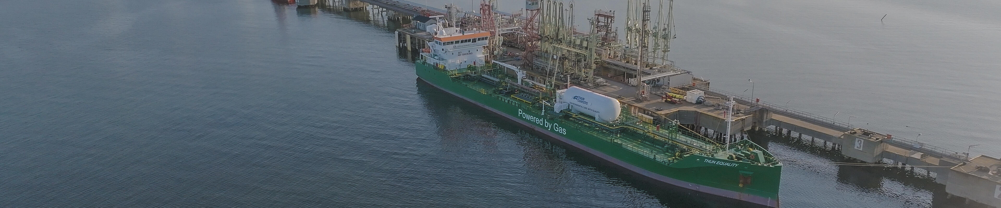 marine vessel at terminal of Norway's Slagen Refinery