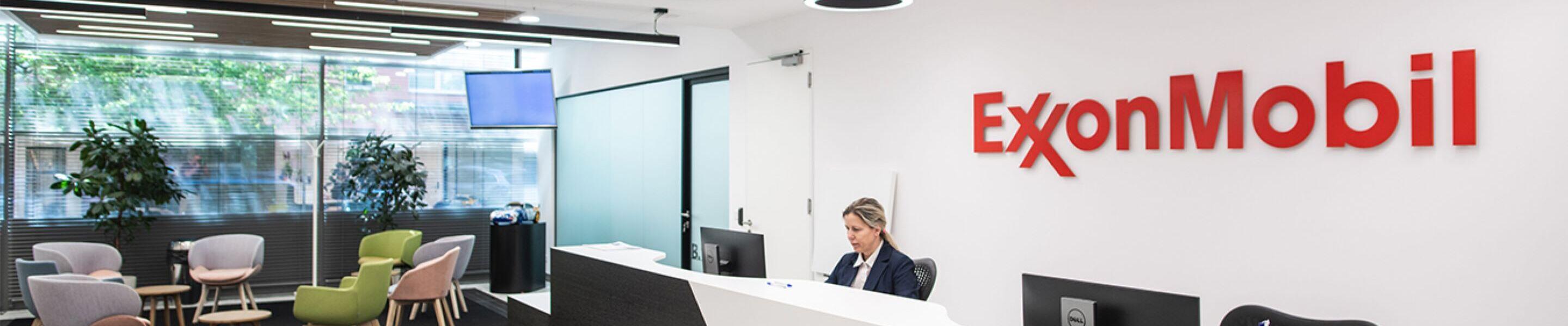 reception area of ExxonMobil Prague office