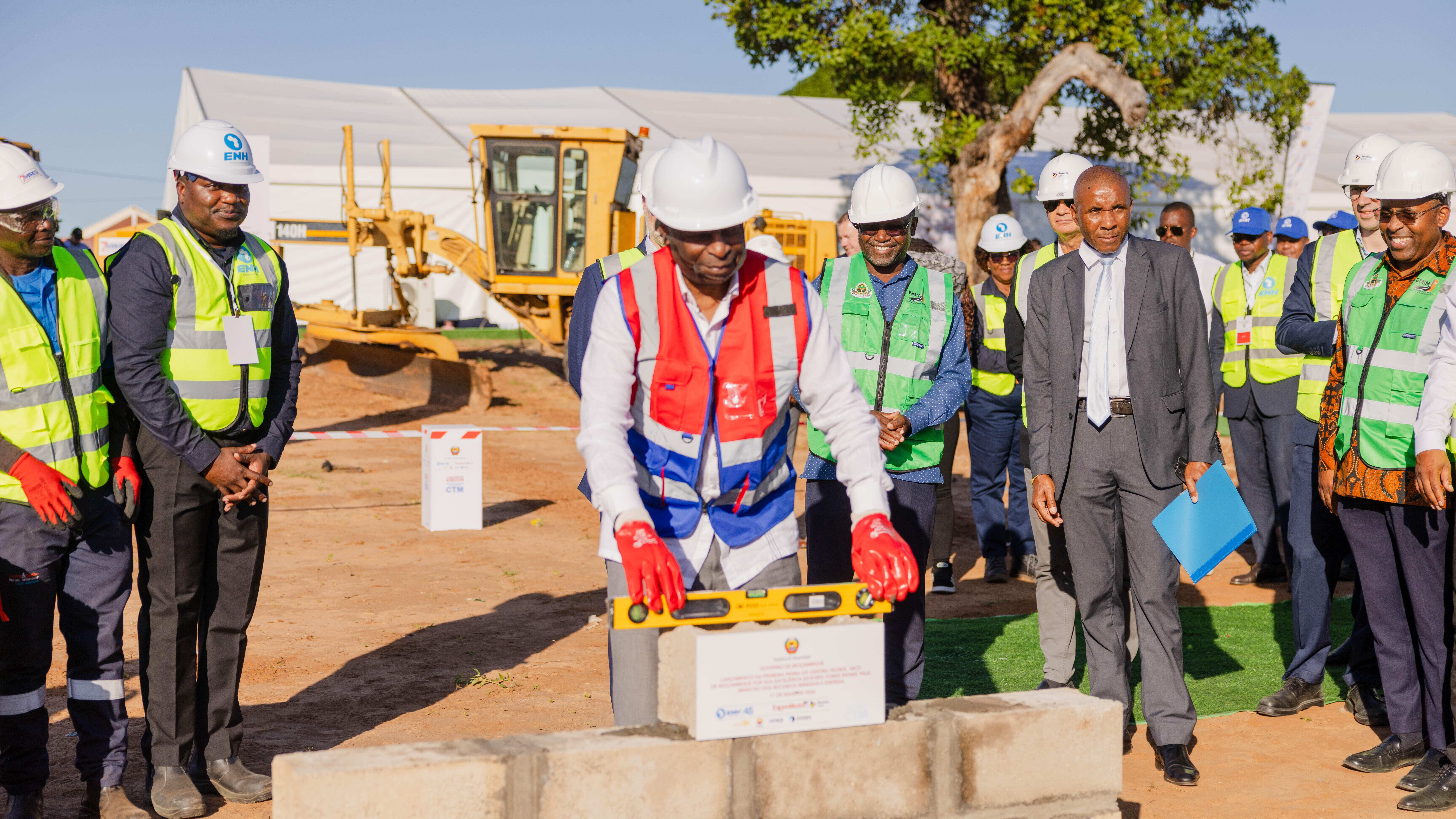groundbreaking ceremony for new Mozambique technology center (training facility) funded by ExxonMobil Rovuma LNG and ENH