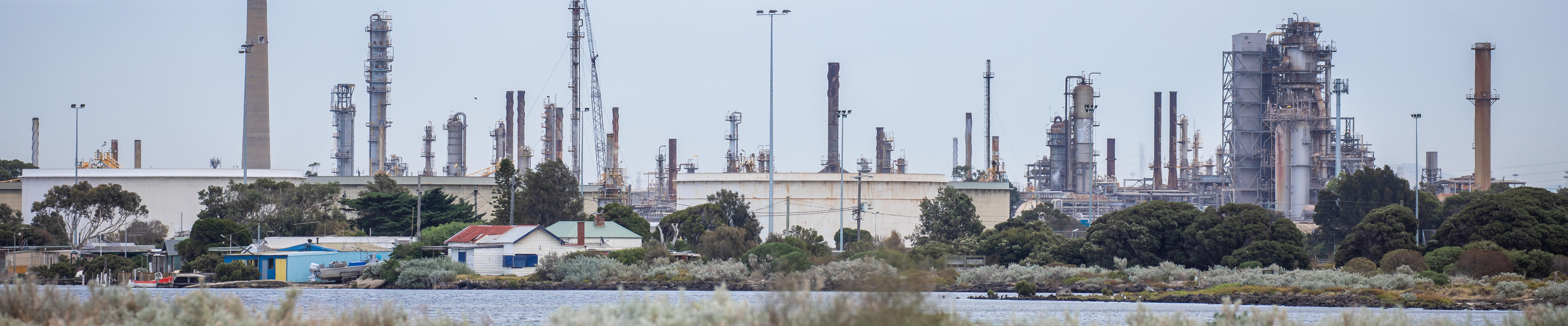 panoramic view of the ExxonMobil Altona refinery in Australia