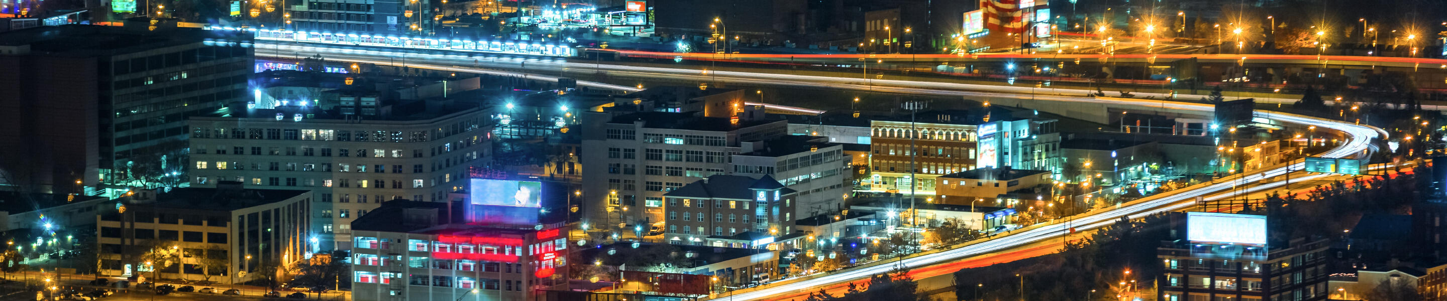 cityscape at night