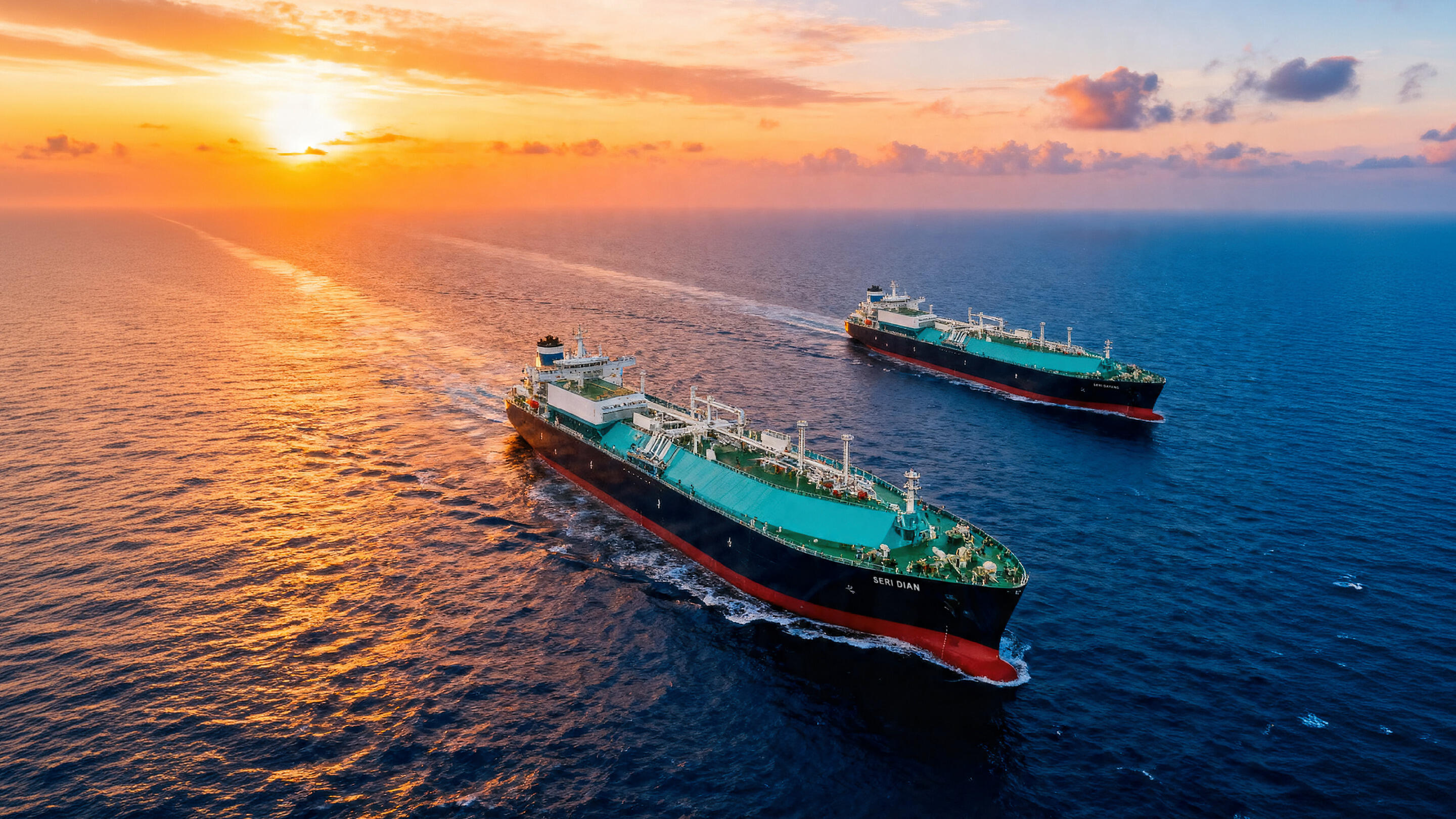 ships in the ocean
