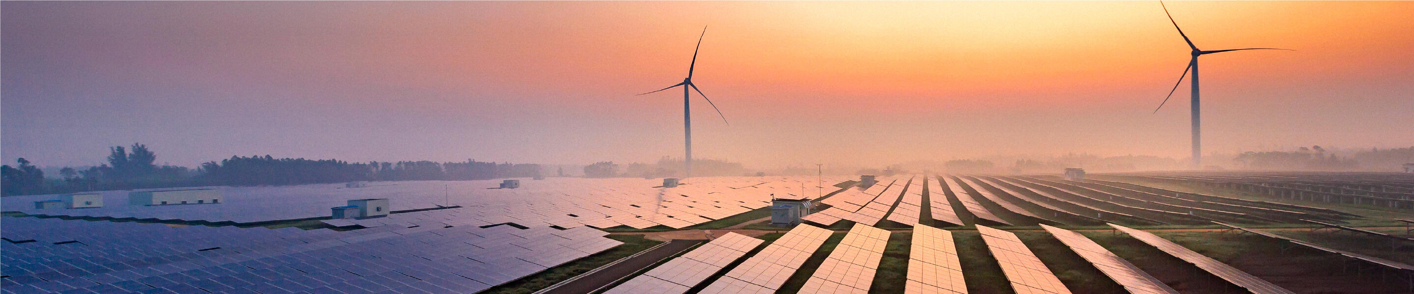 windmills and solar panels