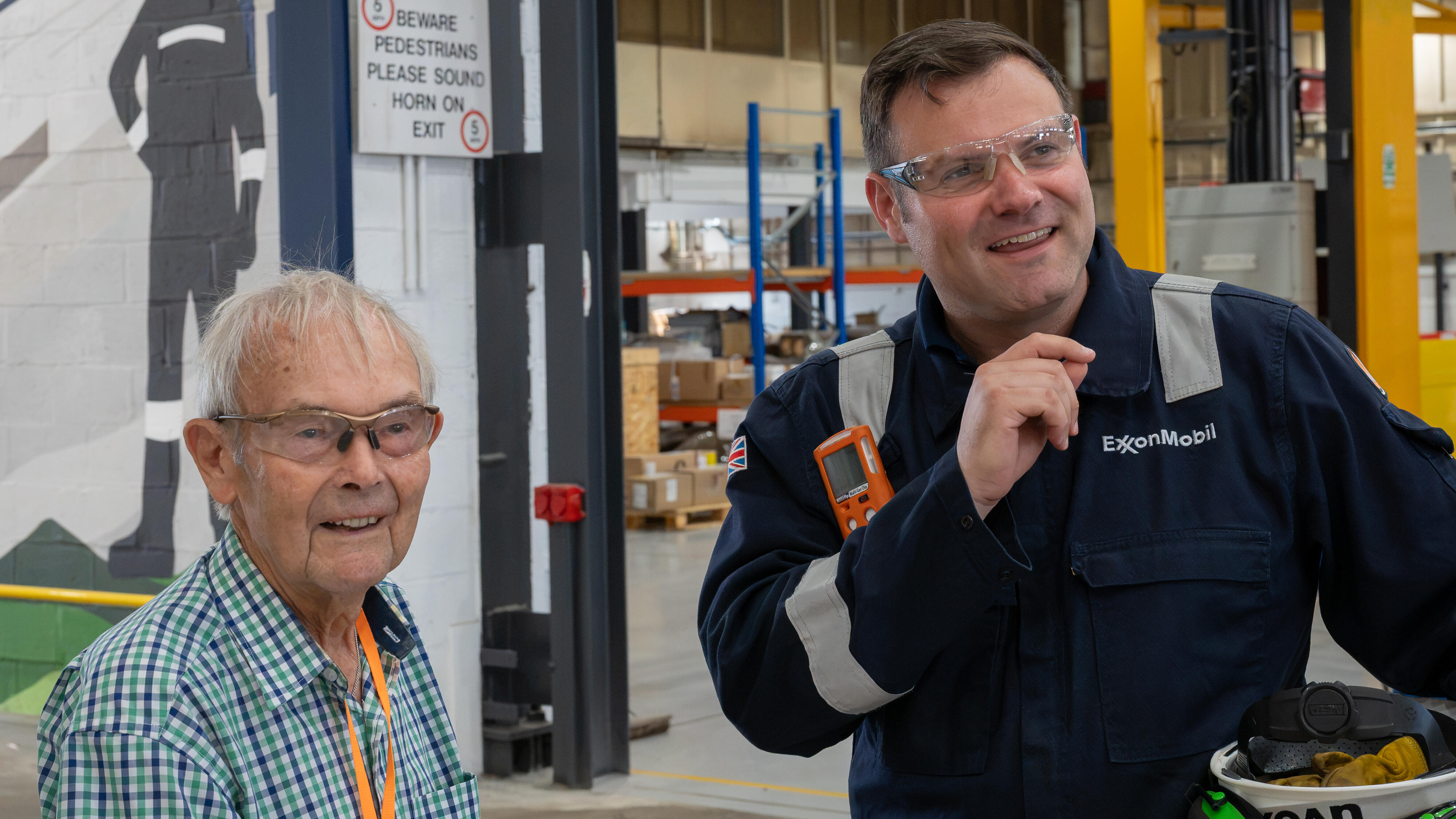Derek Newcombe and Joel Mizen attend 75th anniversary of ExxonMobil Fawley refinery