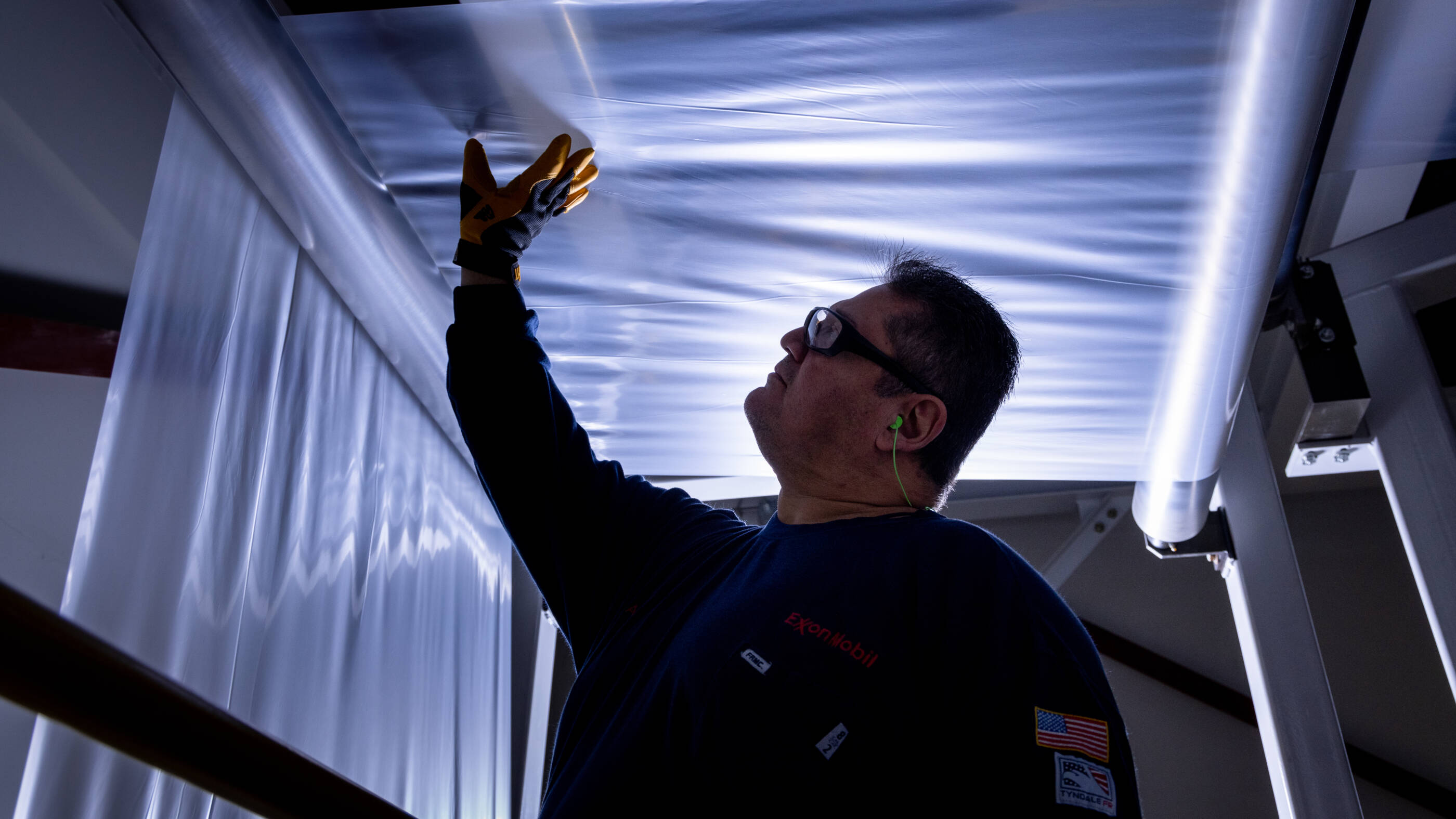 employee in Baytown chemical films area