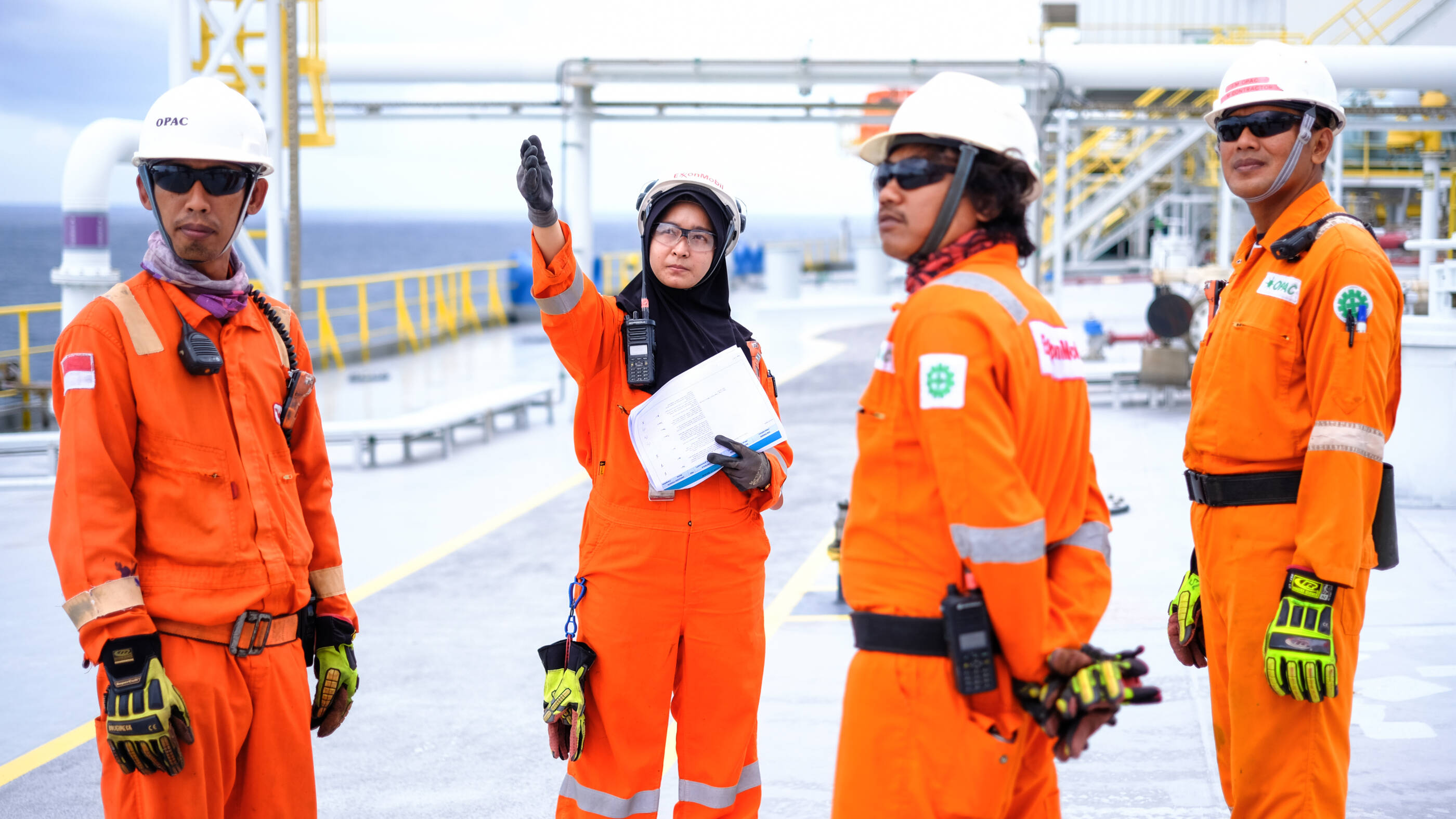 ExxonMobil Indonesia onshore offshore worker