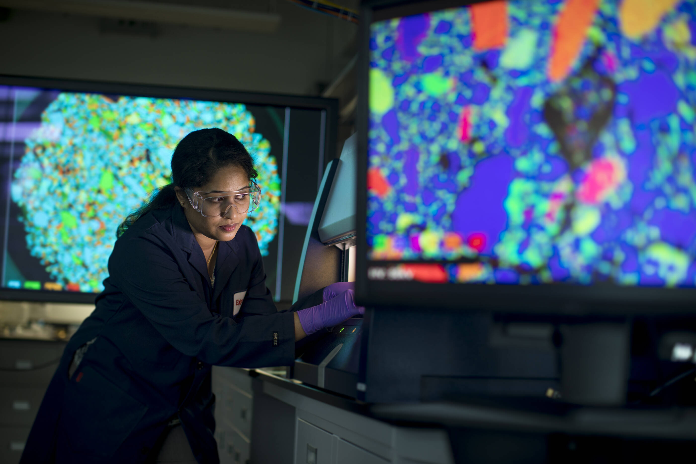 XOM URC Lab female research technician.