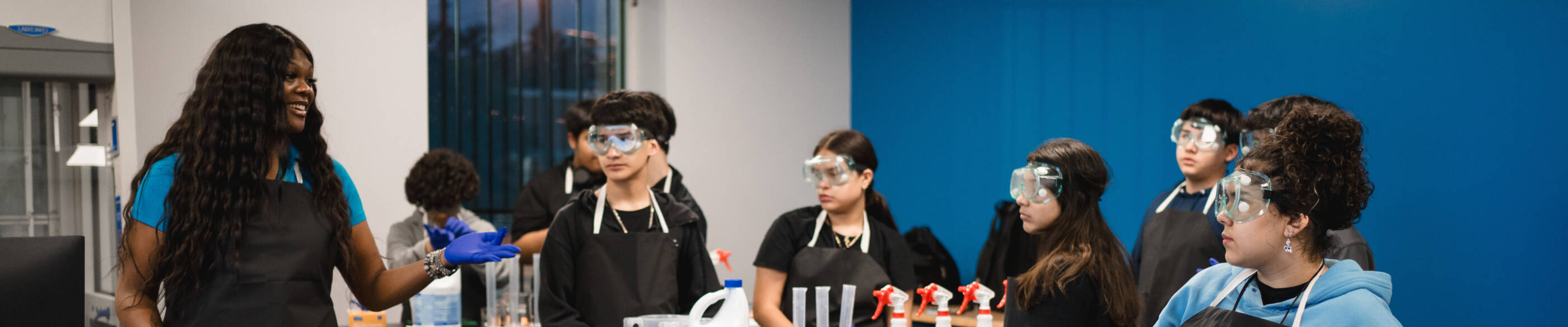 STEM students working in a lab