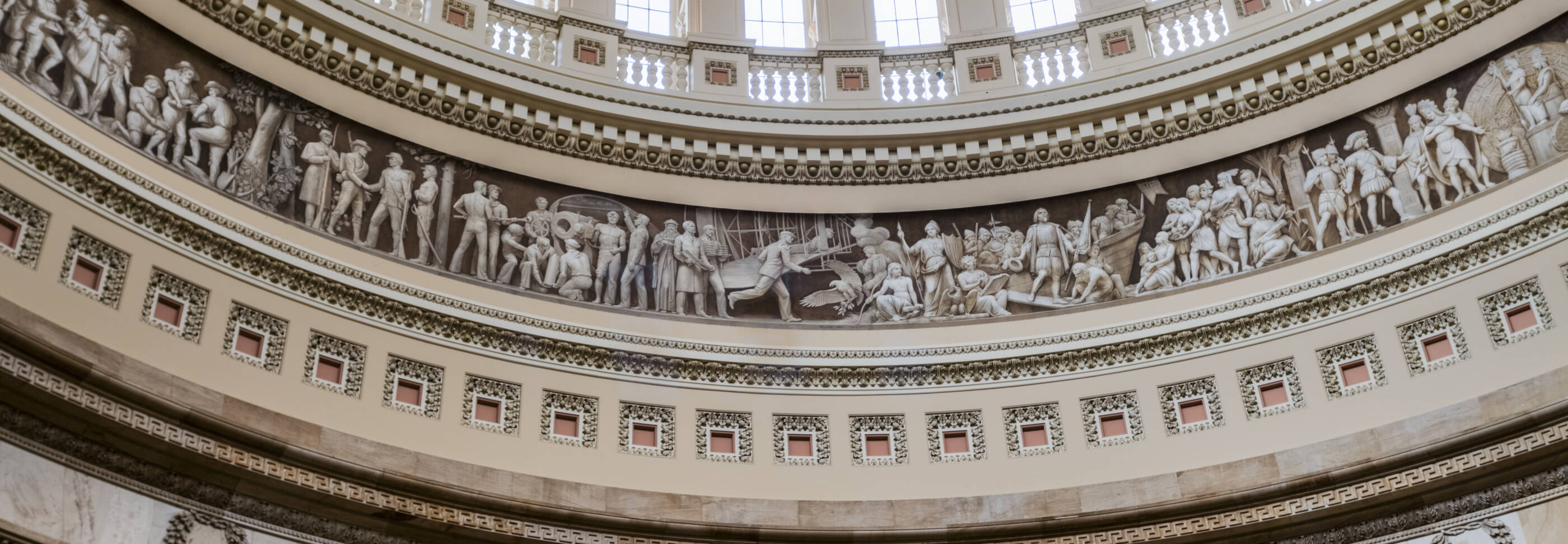 Inside view of the capitol building dome.