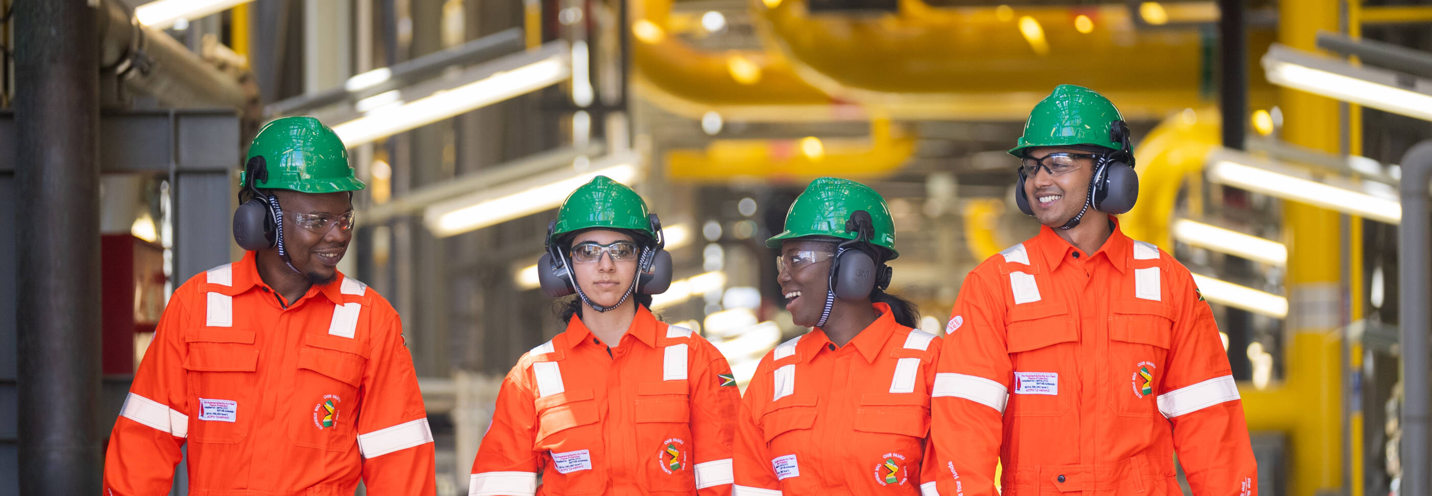 ExxonMobil employees working.