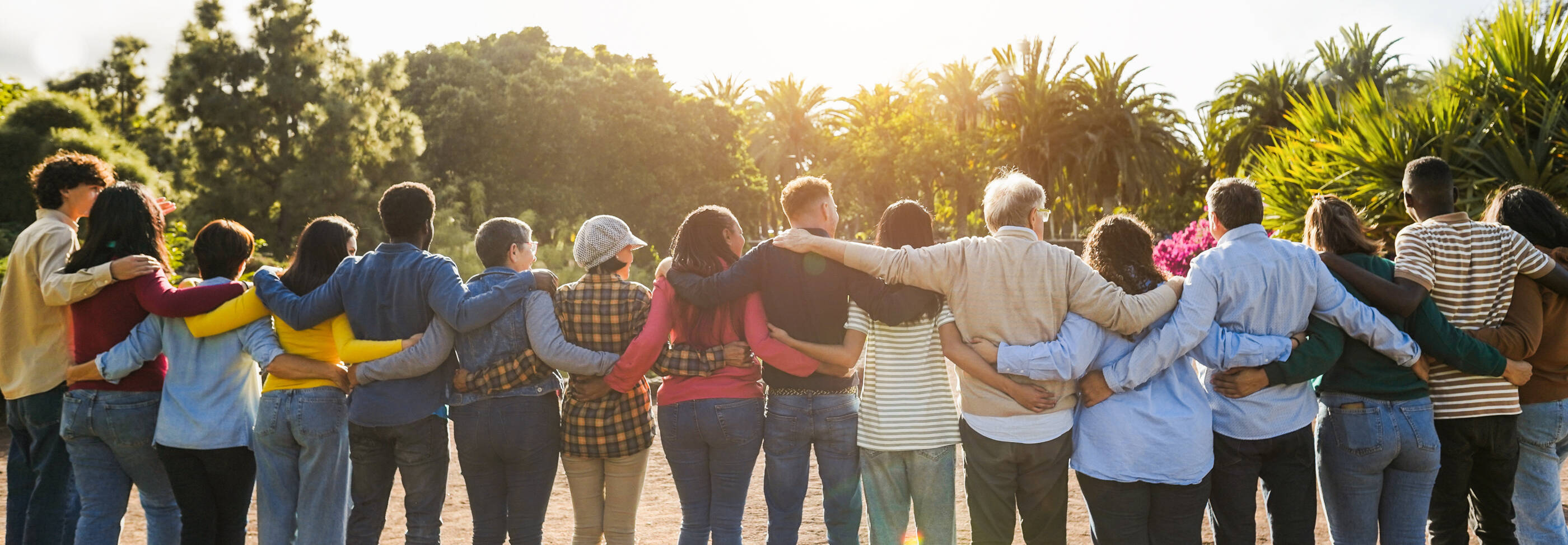 Group of neighbors coming together to support each other.