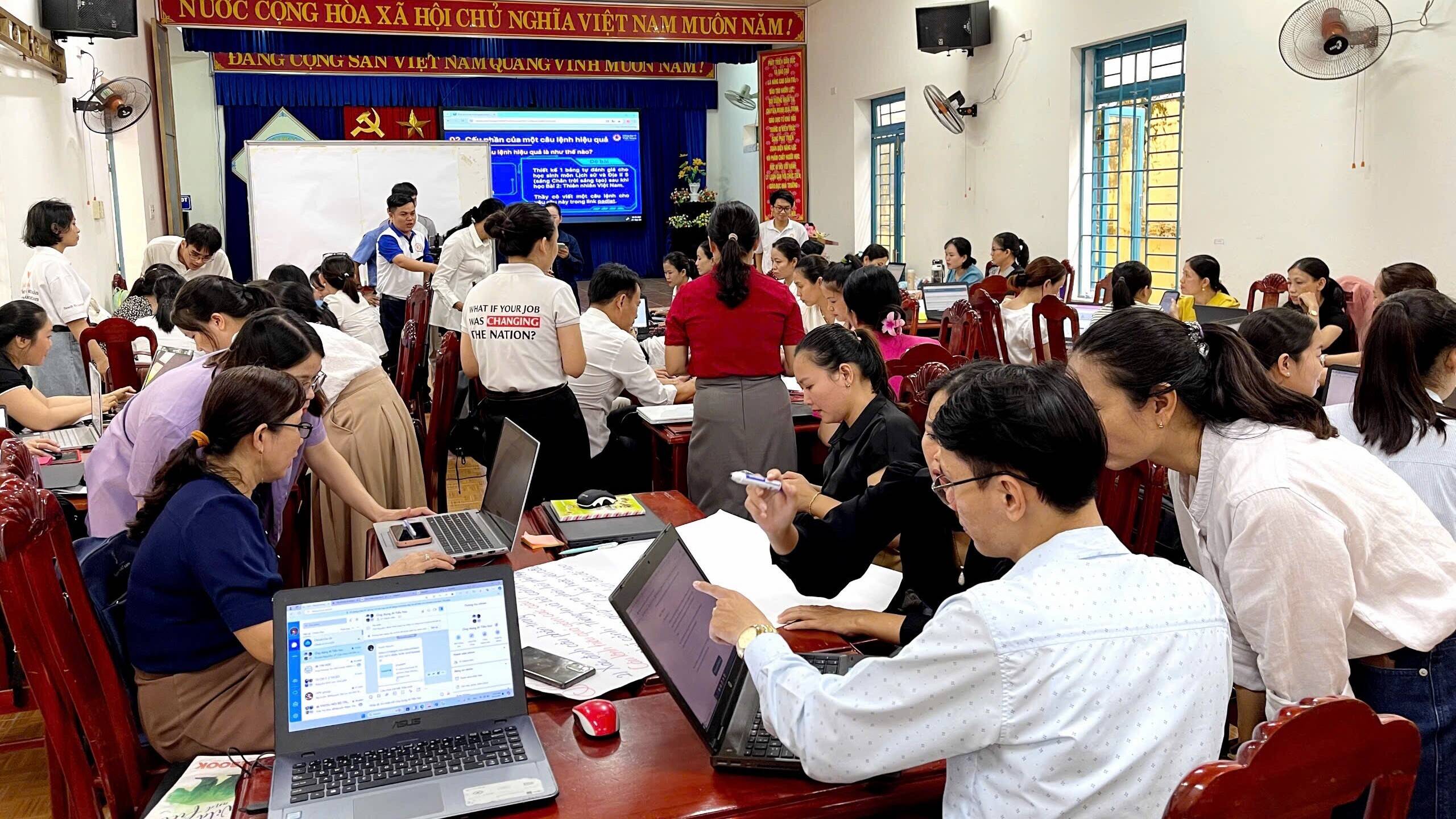 Teachers participating in the Gen AI training program