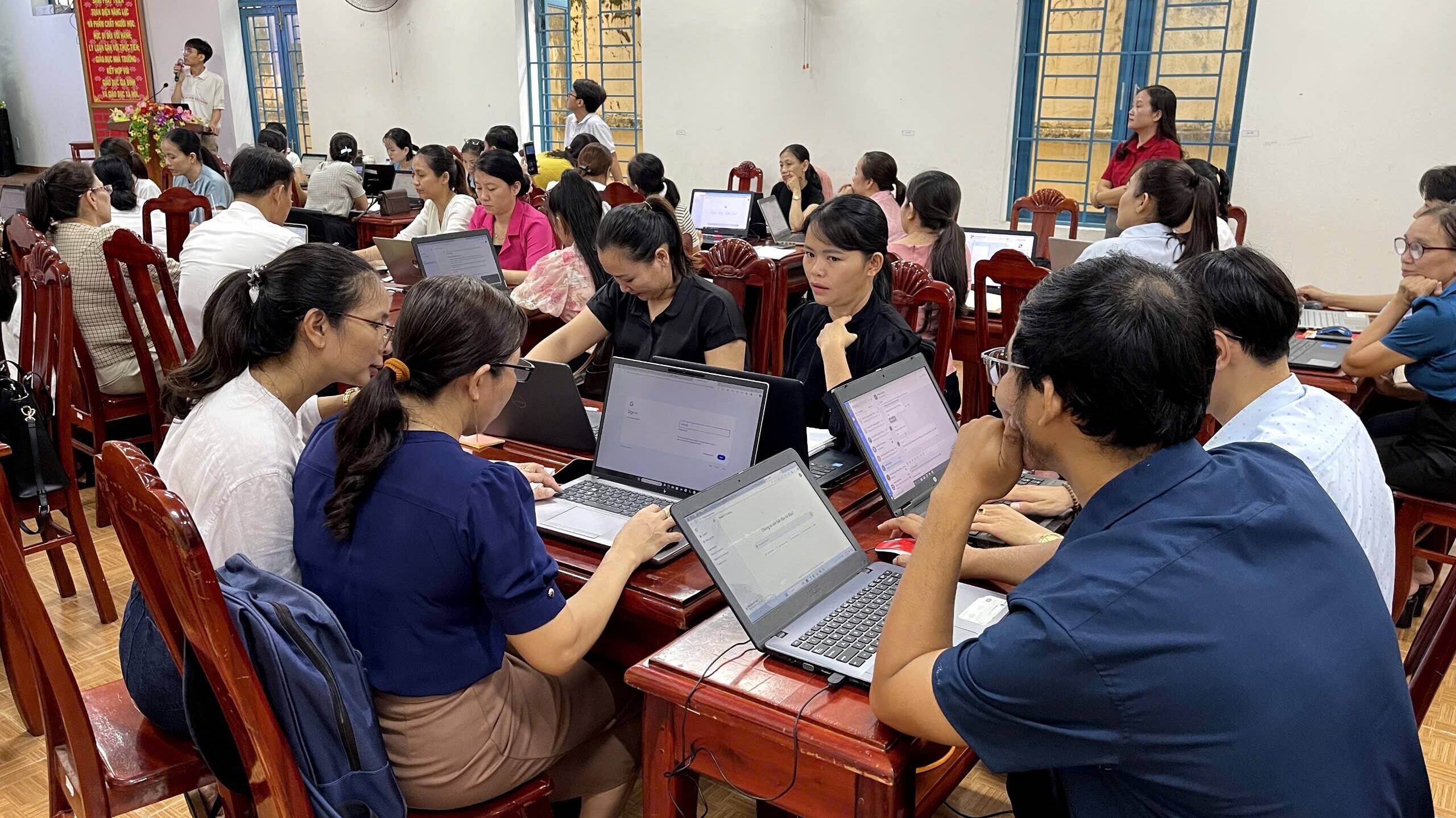 Teachers participating in the Gen AI training program