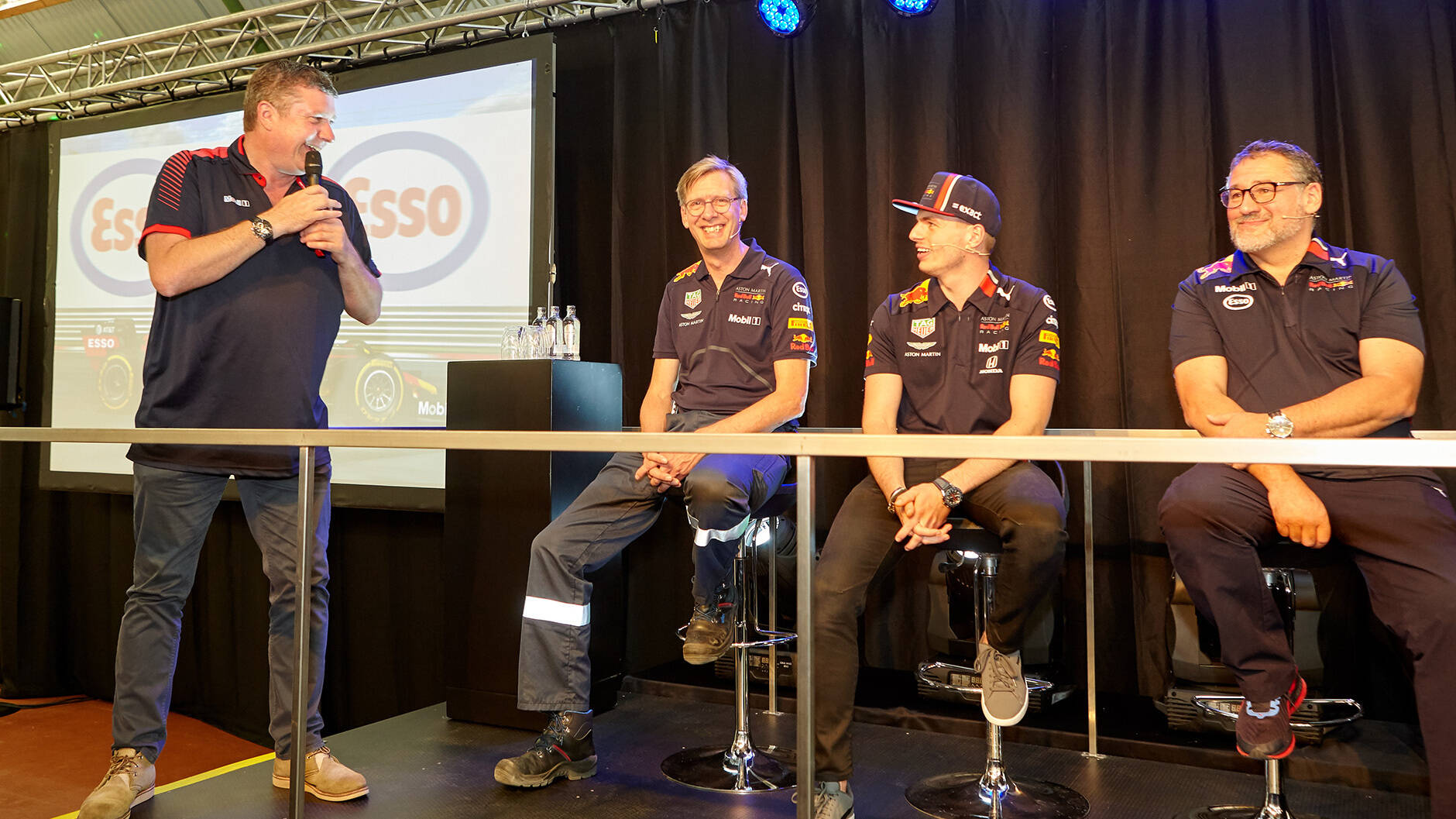 Formula 1 racecar driver, Max Verstappen, visits ExxonMobil Rotterdam facility and employees