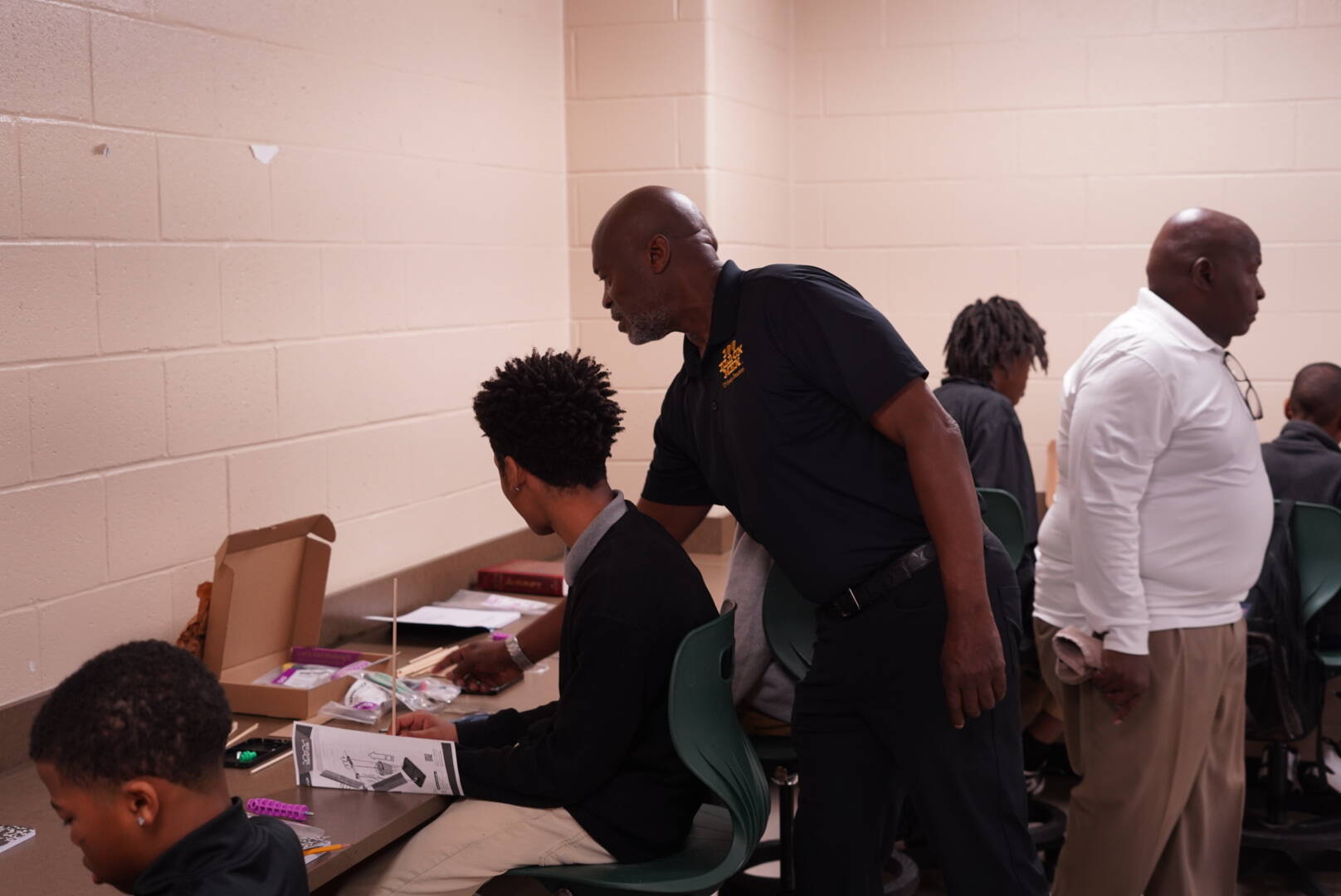 STEM students working on projects