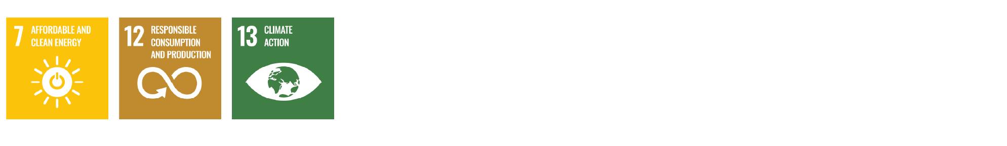 SDG icons 7,12 and 13