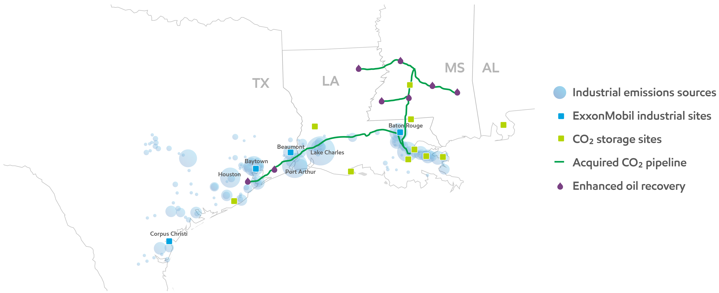 Image Denbury acquisition creates strong U.S. Gulf Coast CO2 infrastructure position