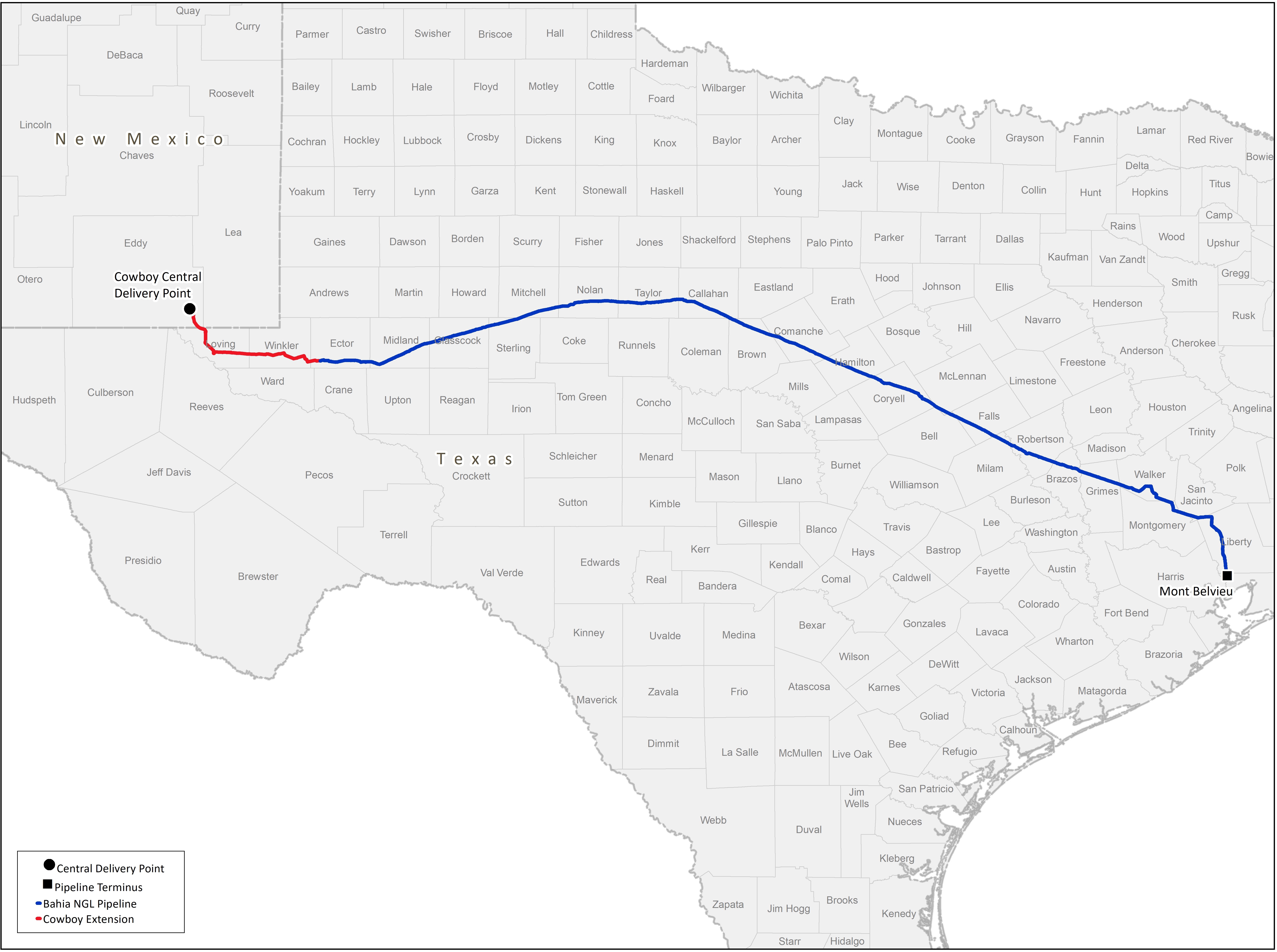 Image Bahia Pipeline Cowboy Extension and Cowboy Central Delivery Point