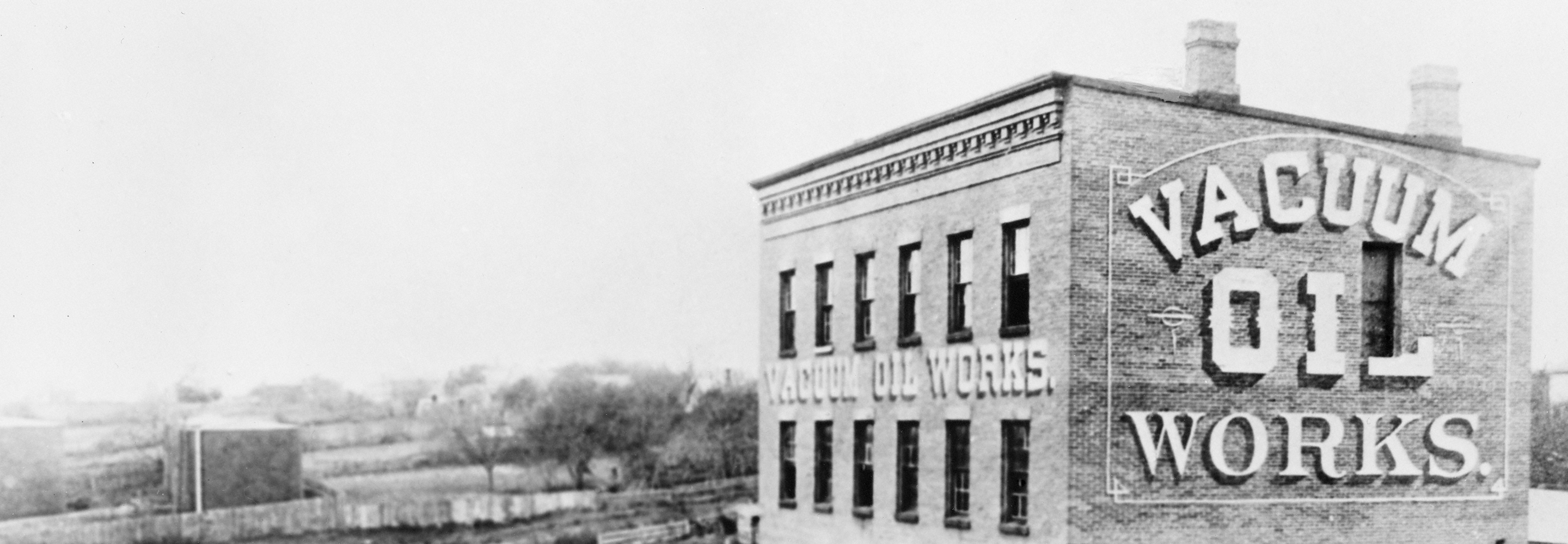 Vacuum oil works black and white photo from 1879