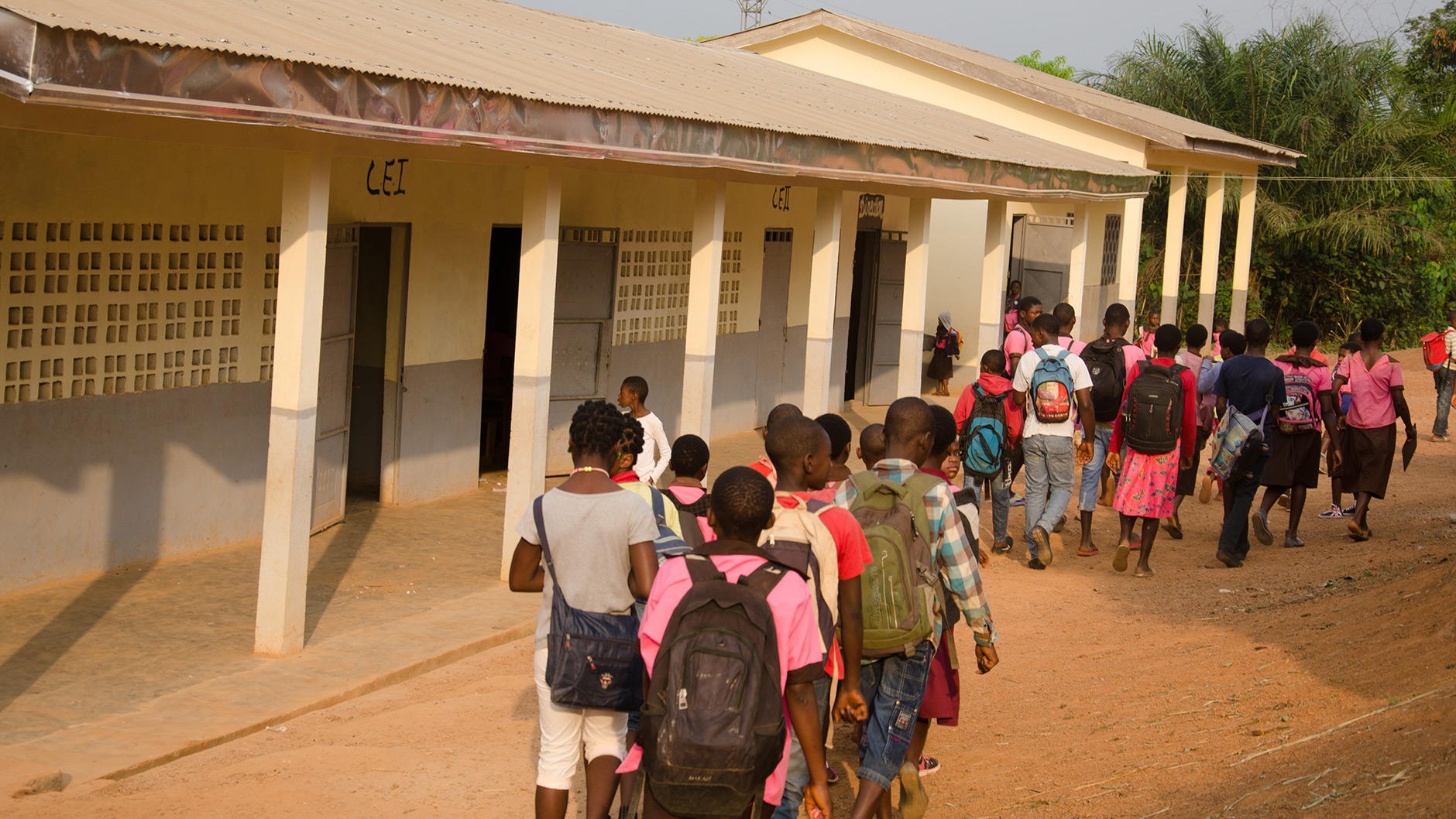 Nkometou Cameroon classrooms after repairs