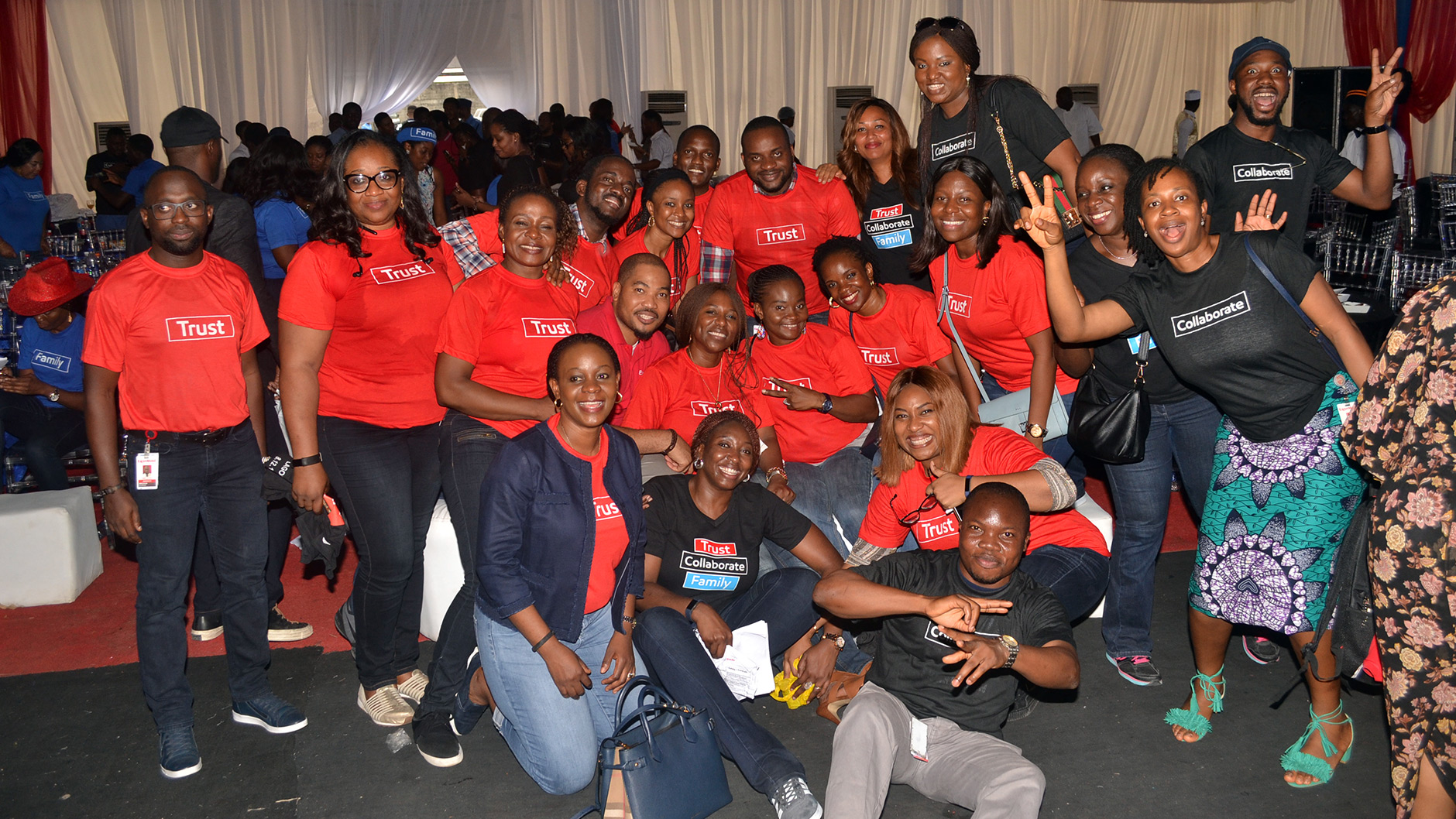 Attendees at the ExxonMobil Upstream keep calm and unwind event in Lagos.