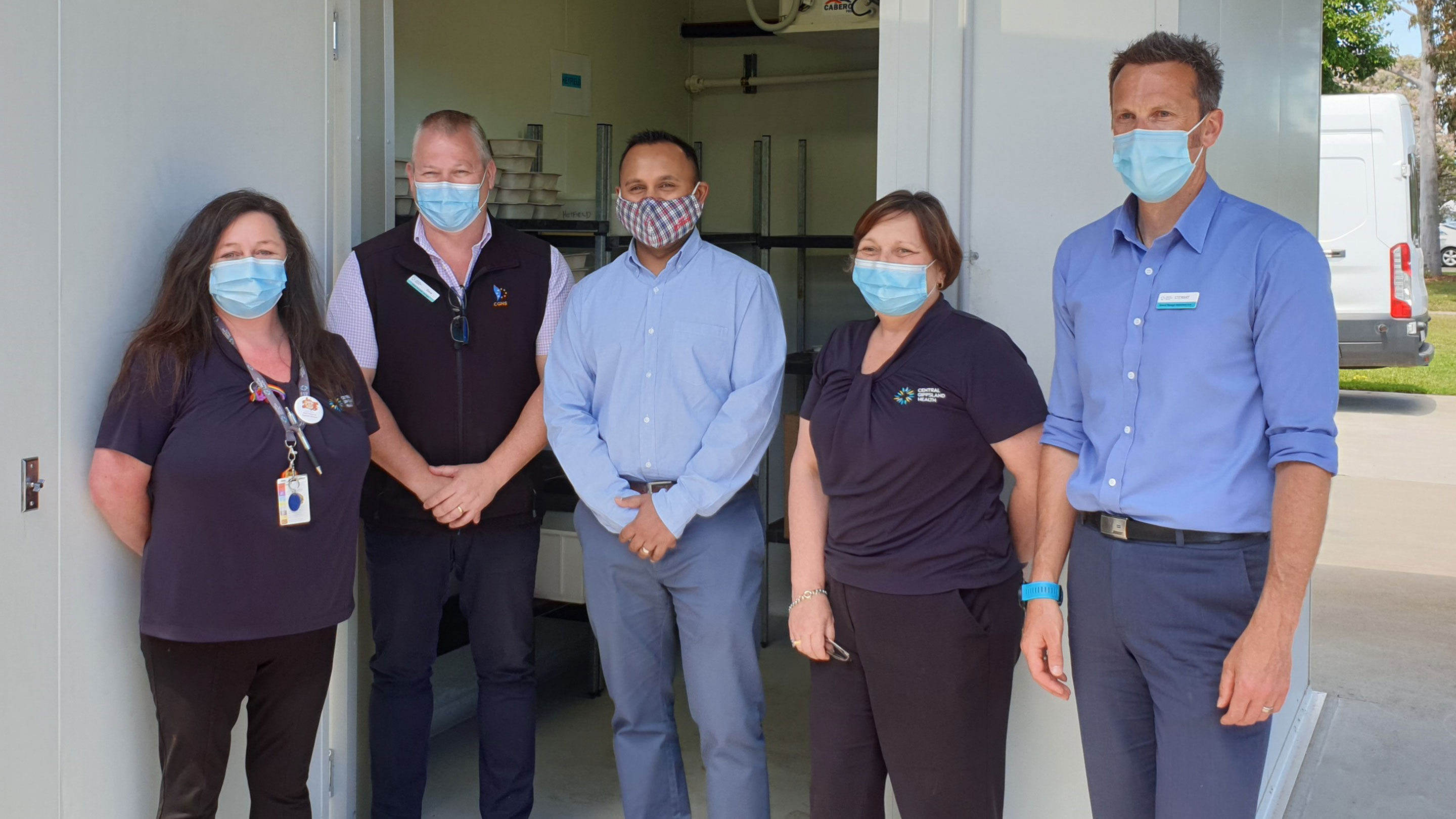 Image This year, a donation from Esso has helped Central Gippsland Health Service to purchase a portable vaccine fridge and additional procedure trolleys for the Emergency Department, as well as contributed to the construction of a purpose-built freezer for the service's Meals on Wheels program, pictured here.