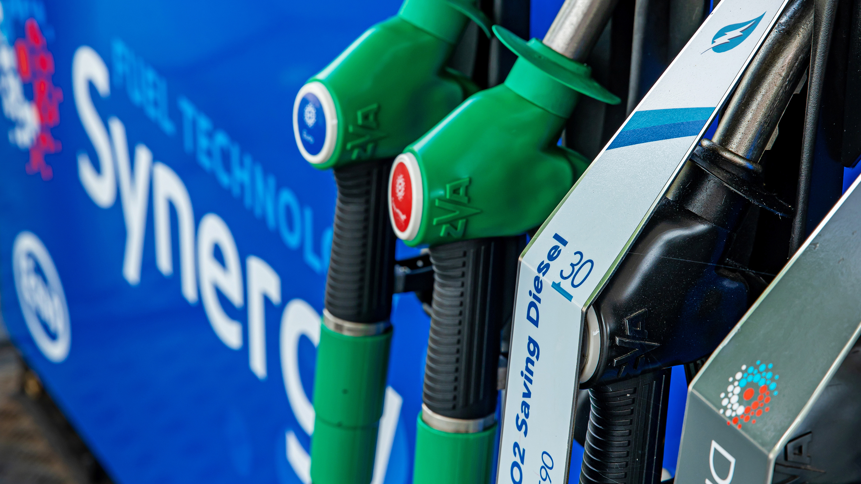 fuel pumps at service station