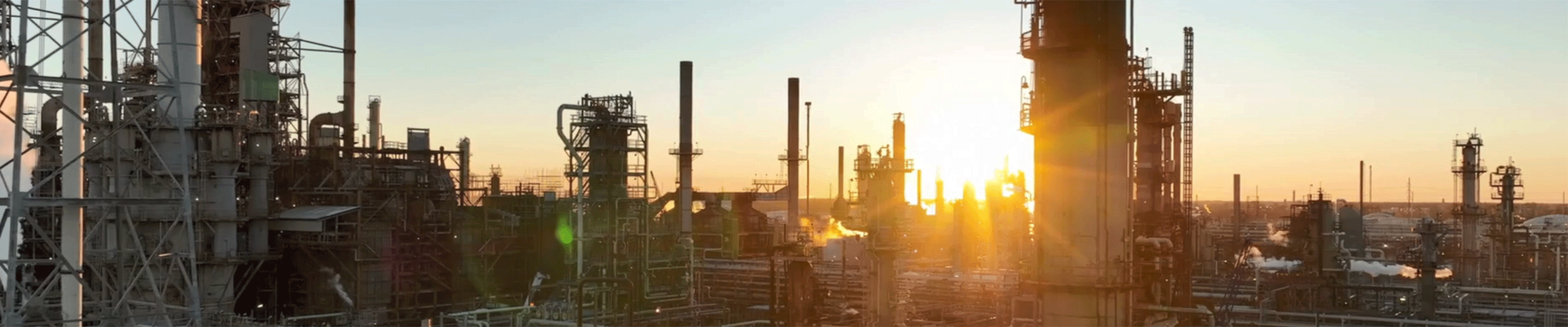 sunrise at ExxonMobil's Baton Rouge facility