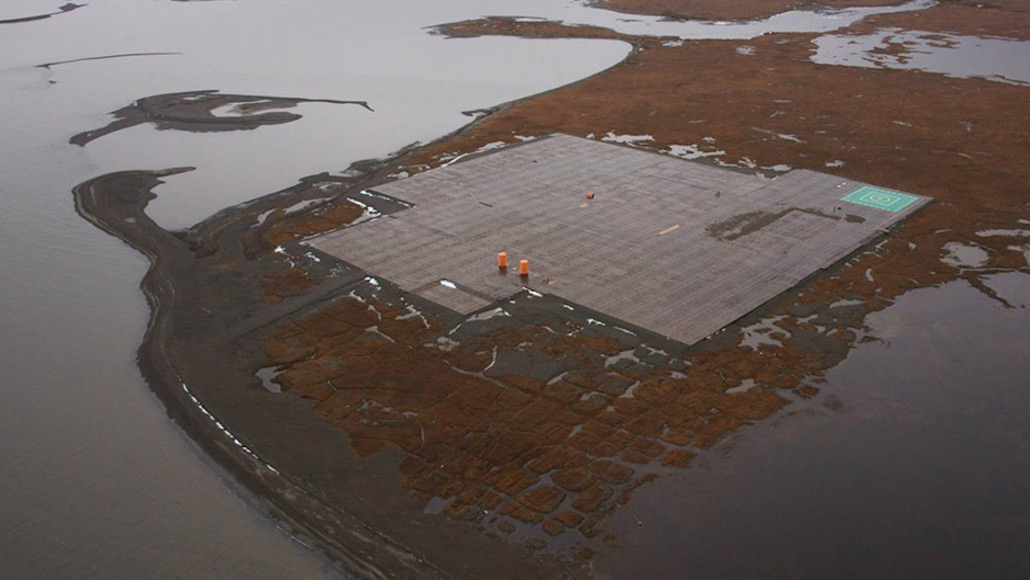 Aerial photo of exxonmobil point thompson facility.