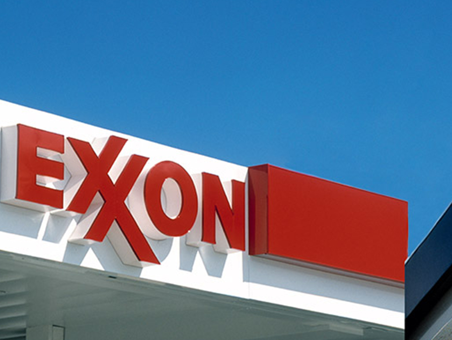 Exxon station sign