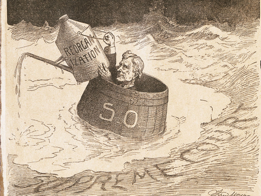 1911 Standard Oil break up editorial cartoon