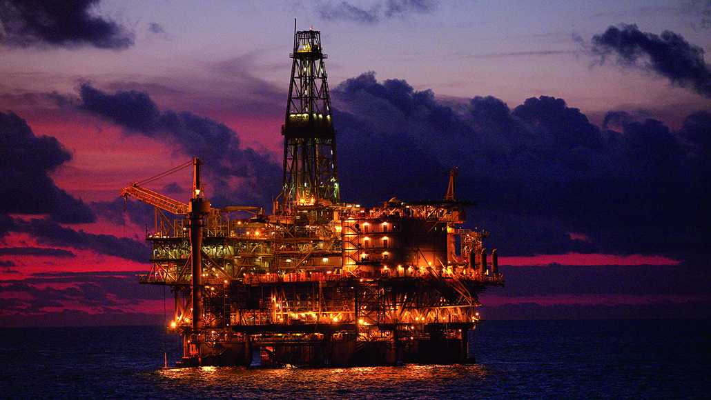 An offshore rig in Angola
