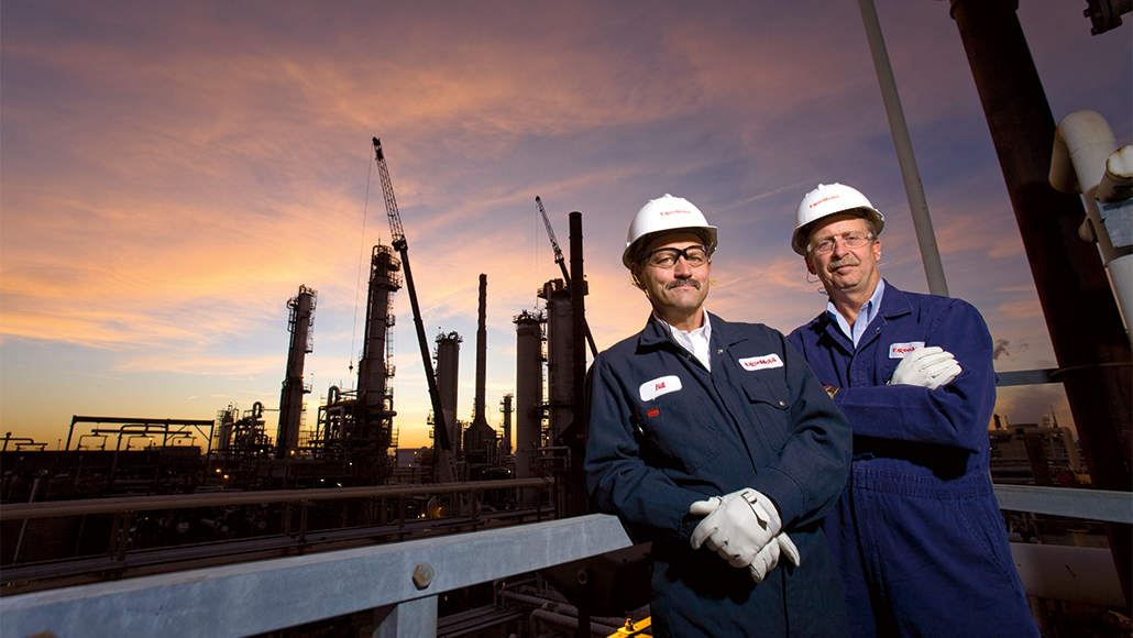 ExxonMobil employees at the Billings refinery facility.