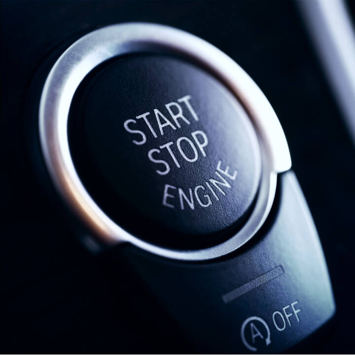 start stop button in a car