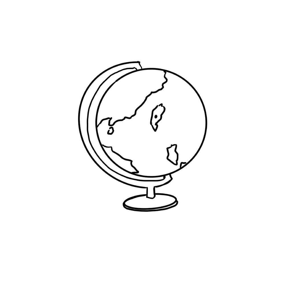 Sketch of globe