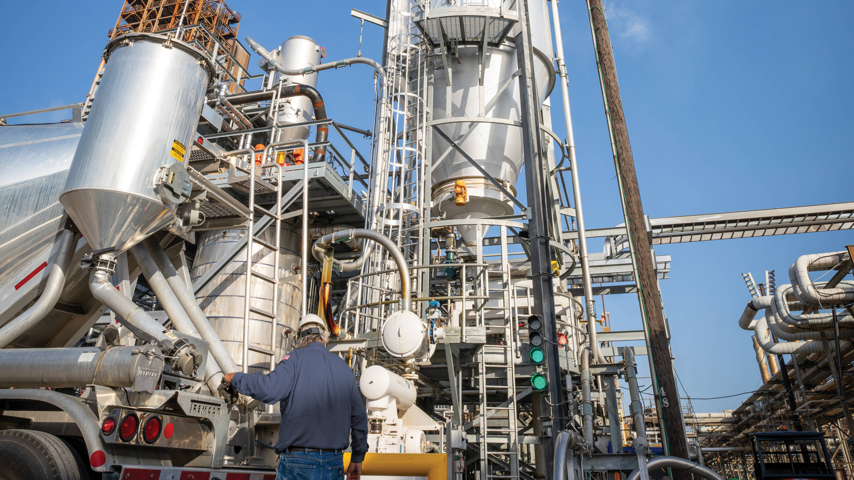 Our advanced recycling facility in Baytown, Texas, completed its first year of commercial operations, processing more than 45 million pounds of plastic waste since startup  on our way to building 1 billion pounds of annual capacity worldwide by year-end 2026. We also started selling certified-circular polymers via mass balance attribution for use in food-safe packaging.