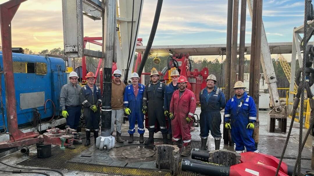 ExxonMobil employees and contractors working on our lithium appraisal well program in Arkansas. The program has been underway since November and will continue through 2024.