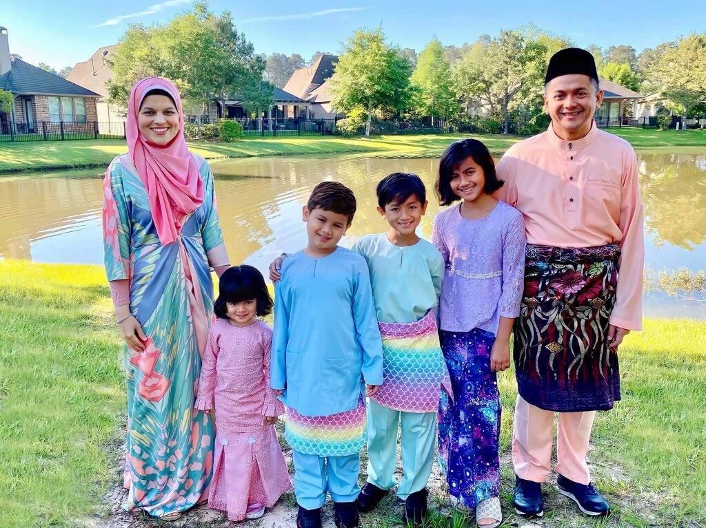 Image Ana and her family celebrating Eid in Houston.