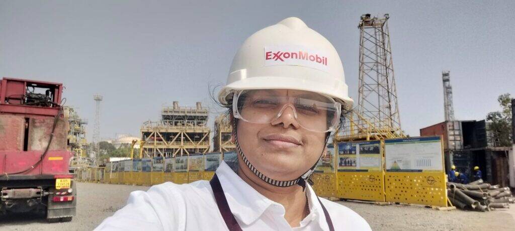 Image The day I joined ExxonMobil, I was given the opportunity to do a mandatory safety training to go offshore, she says.