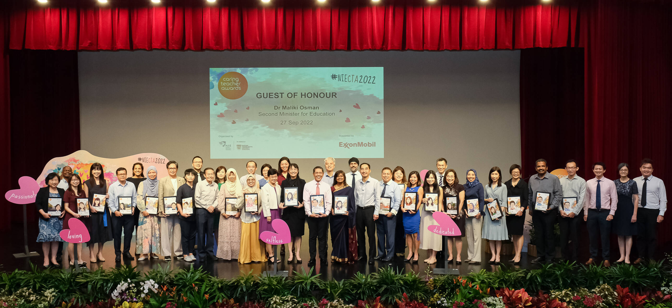 Image Photo credit: National Institute of Education, Singapore. Group photo taken during the biennial Caring Teacher Awards ceremony in 2022.